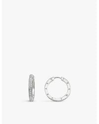 Thomas Sabo - Logo-Engraved Sterling- And Zirconia Hoop Earrings - Lyst