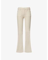 Mother - The Patch Pocket Weekender Flared Stretch-Denim Blend Jeans - Lyst