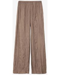 JOSEPH - Thoresby Wide-leg Relaxed-fit Silk-habotai Trousers - Lyst