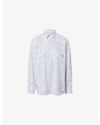 Sporty & Rich - Striped Oversized Cotton-Poplin Shirt - Lyst