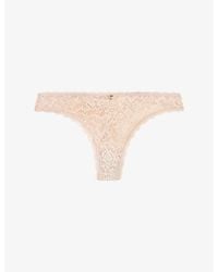 Aubade - Rosessence Mid-Rise Stretch-Lace Tanga Briefs - Lyst
