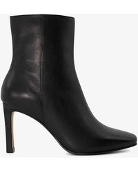 Dune - Oxygen Tonal-stitch Leather Heeled Ankle Boots - Lyst