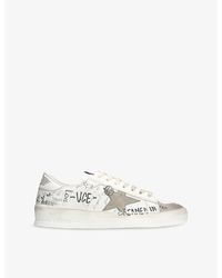 Golden Goose - Stardan Graffiti Leather Low-Top Trainers - Lyst