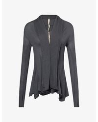 Oude Waag - Fishtail-Hem Ribbed Knitted Cardigan - Lyst