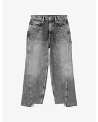 AllSaints - Fox Faded Straight-Leg Denim Jeans - Lyst