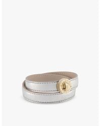 BVLGARI - Turn Lock Medium Leather Bracelet - Lyst