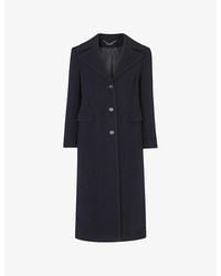 Whistles - Amalia Single-Breasted Wool-Blend Coat - Lyst