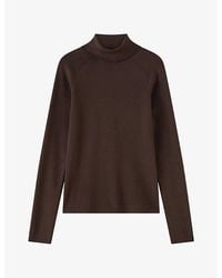 JOSEPH - Lola High-Neck Slim-Fit Stretch Silk-Blend Jumper - Lyst
