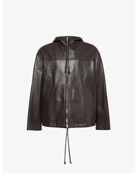 Bottega Veneta - Drawstring-hood Relaxed-fit Leather Jacket - Lyst