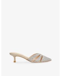 Dune - Calla Sequin-Embellished Heeled Mules - Lyst