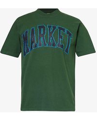 Market - Rhinestone-embellished Crewneck Cotton-jersey T-shirt X - Lyst