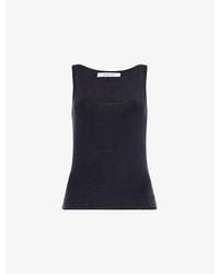 Peachy Den - Kylie Scoop-Neck Stretch-Jersey Top - Lyst