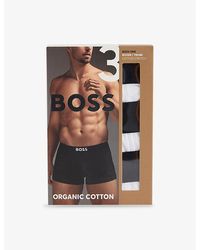 BOSS - One X David Beckham Logo-Waistband Pack Of Three Stretch-Cotton Trunks - Lyst