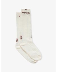 Marni - Mending-Embroidered Cotton-Blend Mid-Calf Socks - Lyst
