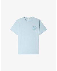 Sandro - Crochet-Flower Short-Sleeved Cotton-Jersey T-Shirt - Lyst