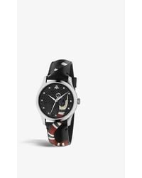 Gucci - Ya1264007 Le Marché Des Merveilles Stainless-steel And Leather Quartz Watch - Lyst