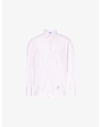 Thom Browne - Brand-patch Regular-fit Cotton Shirt Xx - Lyst