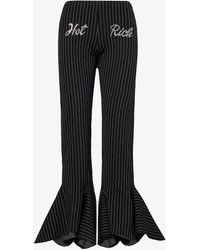 AVAVAV - Hot Rich Mid-rise Flared-leg Cotton-blend Trousers - Lyst