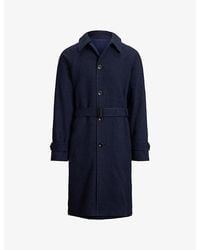 Polo Ralph Lauren - Balmacaan Reversible Wool, Silk And Linen-Blend Coat - Lyst