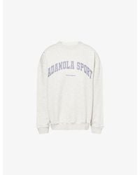 ADANOLA - Oversized Embroidered-Logo Cotton Sweatshirt - Lyst