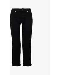 PAIGE - Brigitte Straight-leg Mid-rise Stretch Cotton-blend Jeans - Lyst