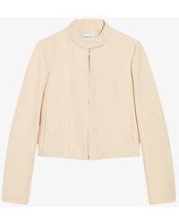 Claudie Pierlot - Stand-collar Long-sleeve Cotton Jacket - Lyst