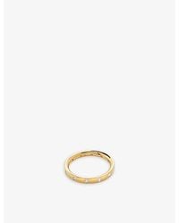 Monica Vinader - Fiji Gem 18Ct-Plated Vermeil And 0.18Ct Brilliant-Cut Lab-Grown Diamond Ring - Lyst