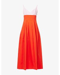 Jonathan Simkhai - Maddy Sleeveless Cotton-Blend Midi Dress - Lyst