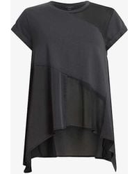 AllSaints - Zala Organic Cotton And Recycled Polyester-blend Top Xx - Lyst