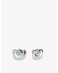 Monica Vinader - Amaia Sterling- And Amazonite Stud Earrings - Lyst