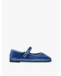 Flabelus - Alexandra Velvet Mary-Jane Shoes - Lyst