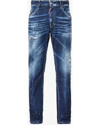 DSquared² - Regular-fit Mid-rise Tapered-leg Stretch-denim Jeans - Lyst