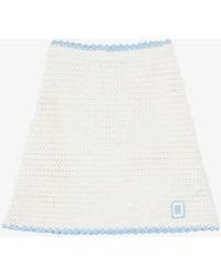 Sandro - Contrast-trim High-rise Crochet Mini Skirt - Lyst