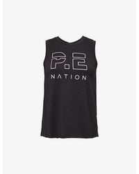 P.E Nation - Shuffle Logo-print Organic-cotton Top - Lyst