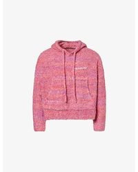 Cole Buxton - Bouclé Intarsia-Logo Wool-Blend Hoody - Lyst
