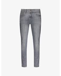 7 For All Mankind - Slimmy Tapered Slim-fit Tapered Stretch-denim Jeans - Lyst