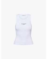 Givenchy - Brand-Print Sleeveless Stretch-Cotton Top - Lyst