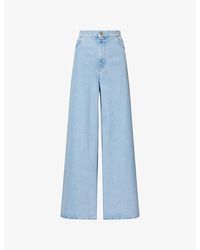 Max Mara - Wide-Leg High-Rise Denim Jeans - Lyst