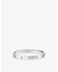 Cartier - Love Classic 18Ct- And 0.42Ct Diamond Single-Screw Closure Bracelet - Lyst