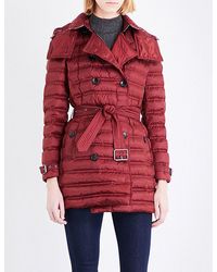 Burberry Chesterford Quilted Shell Coat - Red