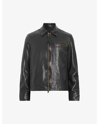 AllSaints - Miller Regular-fit Leather Jacket - Lyst