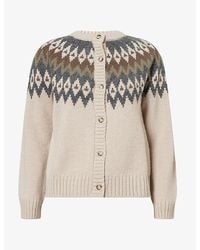 Weekend by Maxmara - Jacquard-Knit Alpaca-Blend Cardigan - Lyst