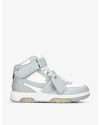 Off-White c/o Virgil Abloh - Out Of Office Arrow-embroidered Leather Mid-top Trainers - Lyst