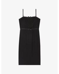 The Kooples - Sleeveless Bow-Embellished Woven Midi Dress - Lyst