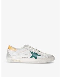 Golden Goose - Superstar Star-embroidered Croc Leather Low-top Trainers - Lyst