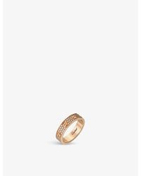 Cartier - Love Small Diamond-paved 18ct Rose-gold Wedding Band - Lyst