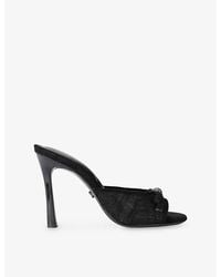 Carvela Kurt Geiger - Isabella Lace Heeled Woven Mules - Lyst