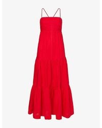Heidi Klein - Amalfi Square-Neck Linen Maxi Dress - Lyst
