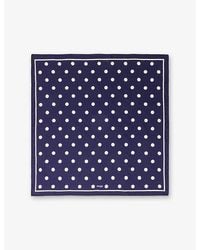 Maje - Polka Dot-Pattern Silk Bandana Scarf - Lyst