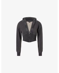 GOOD AMERICAN - Jeanius Zip-Up Cotton Hoody - Lyst